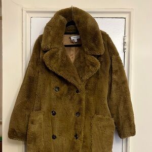 Women's Brown Faux Fur Coat